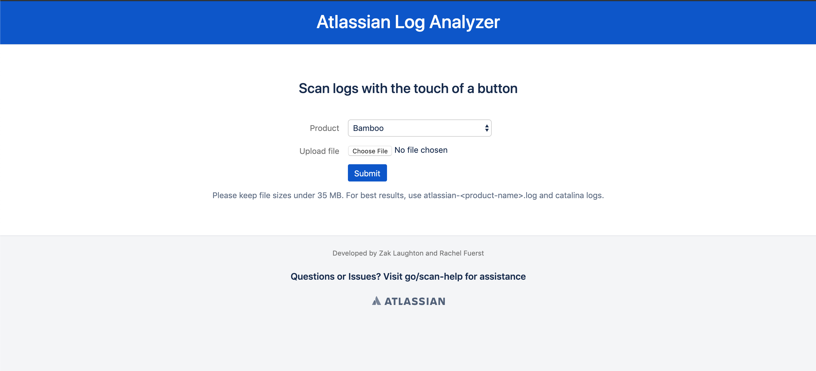 Log Scanner app